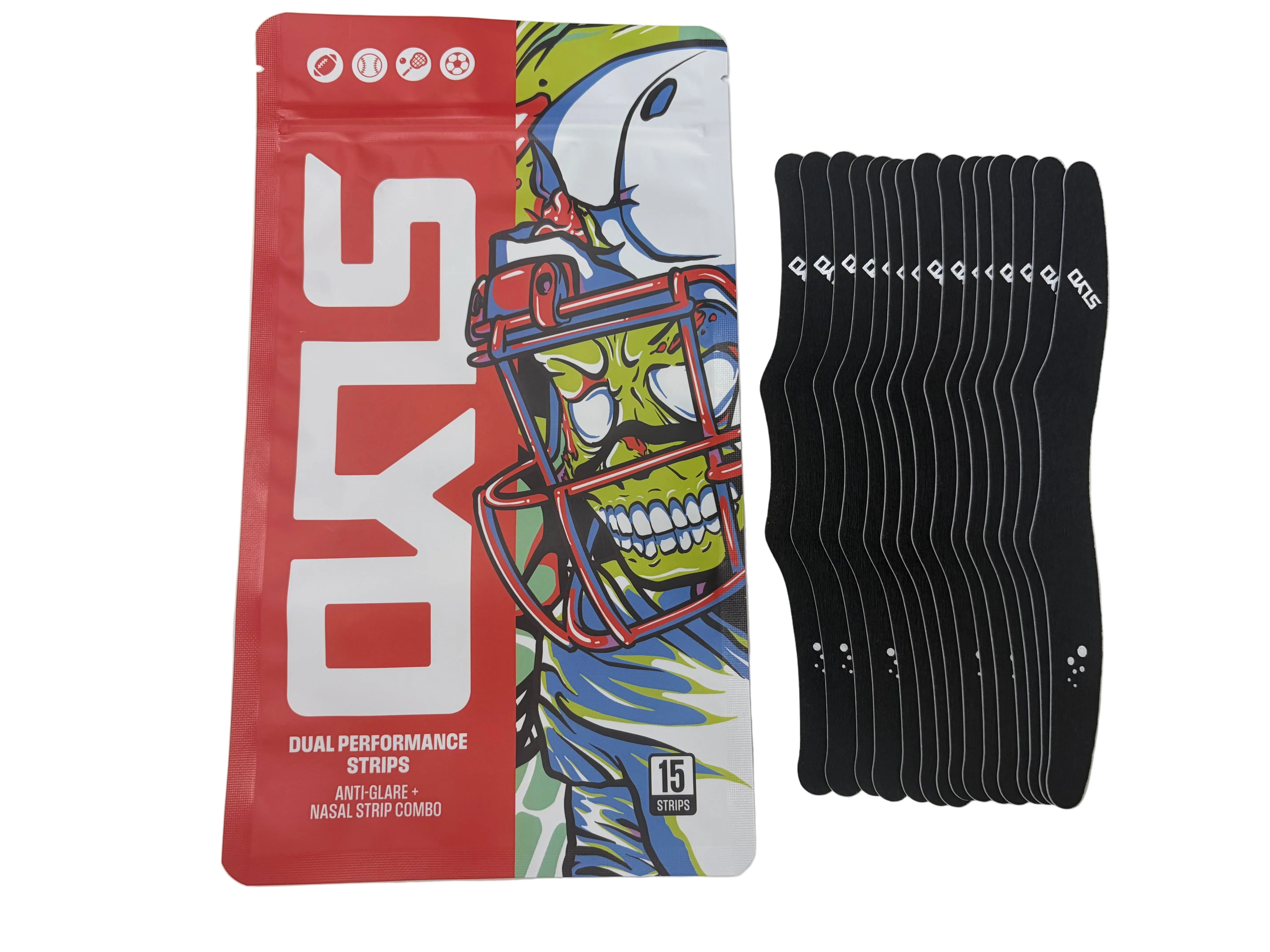 SLYD DUAL PERFORMANCE STRIPS: ANTI-GLARE+NASAL STRIP COMBO (15 STRIPS)