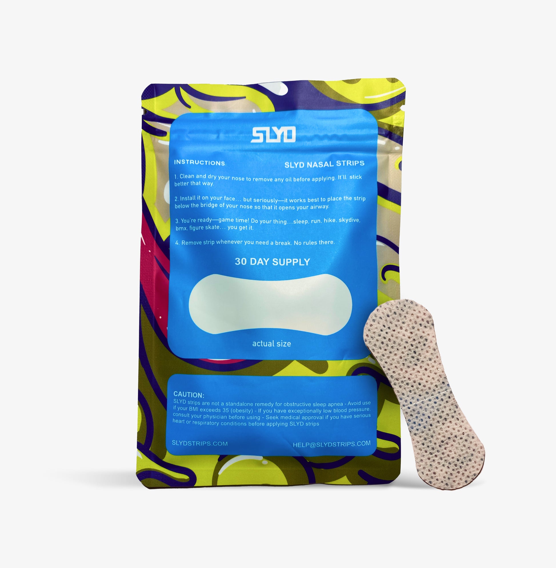 Slyd SLYD NASAL STRIPS (30 PACK BLACK) – SLYD STRIPS